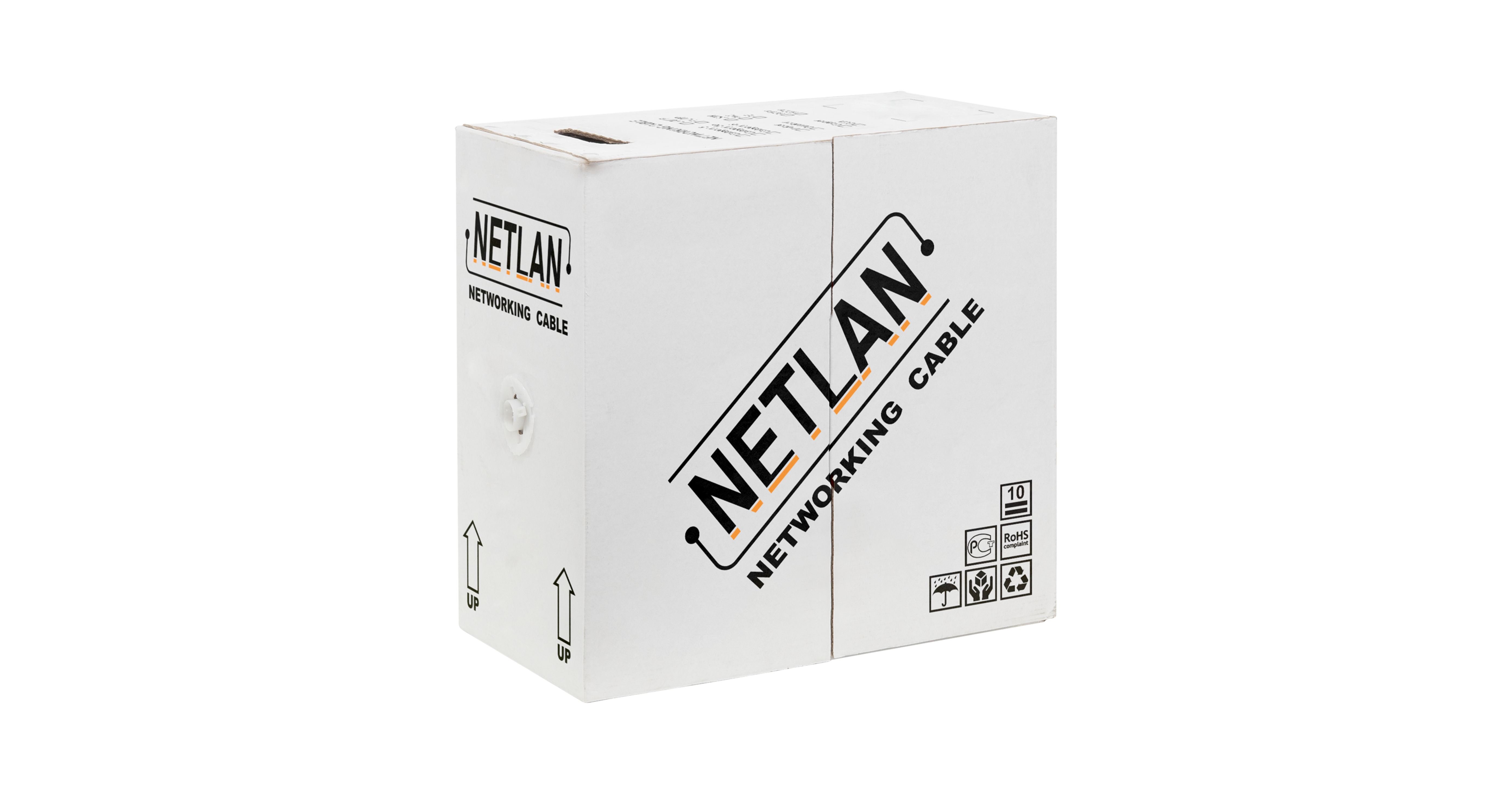 Кабель витая пара Netlan U/UTP 2 пары, Кат.5, CCA, PVC, 305м